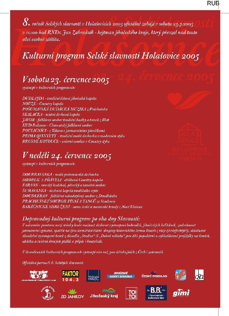 Selské slavnosti Holašovice