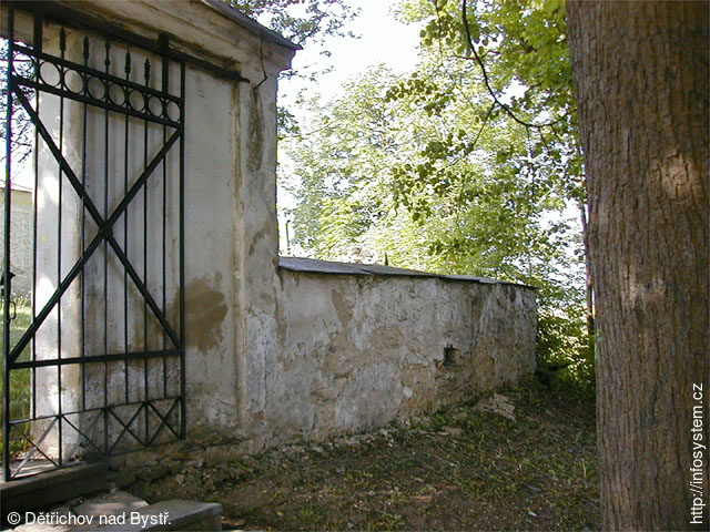 Dětřichov nad Bystřicí, Ohradní zeď kolem hřbitova